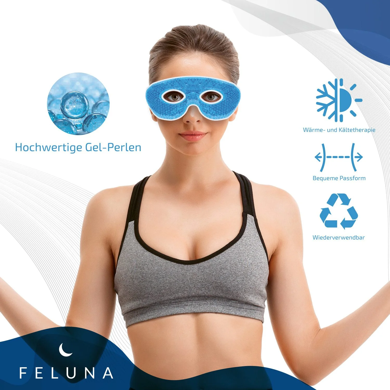 Gel-Gesichtsmaske für Kälte- & Wärmetherapie – Kühlende Wellnessmaske